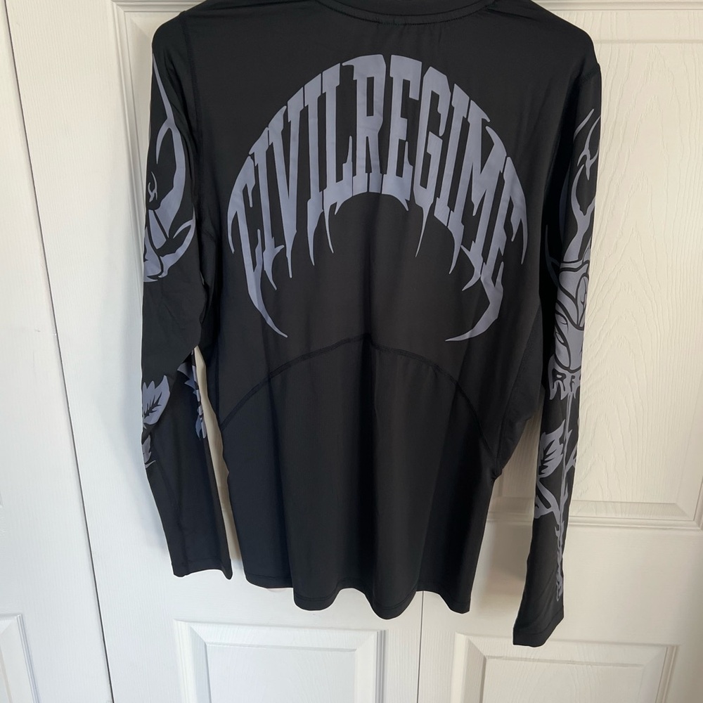 Civil Regime Black Long Sleeve Compression Shirt